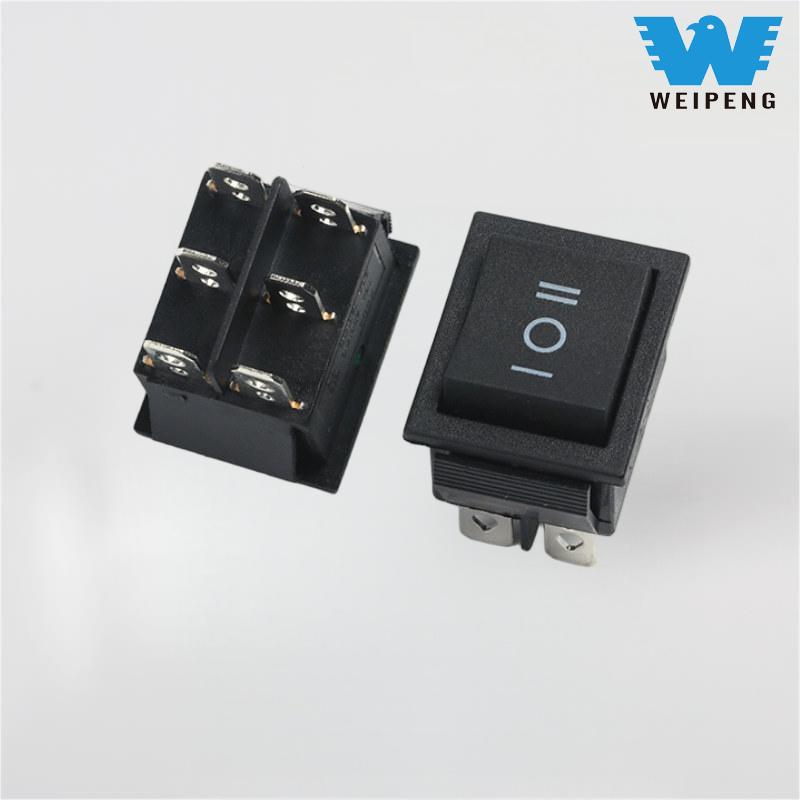 KCD4 musta keinukytkin 31*25mm 16A 250V