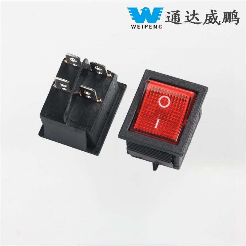 Kcd4 Rocker Switch 30A neliliitin valolla