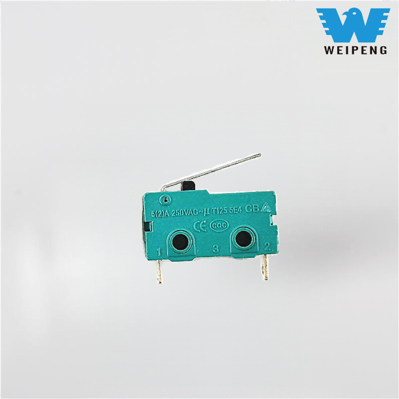 Rullatyyppinen kaksi-/kolmipiikkinen 5A mikrokytkin