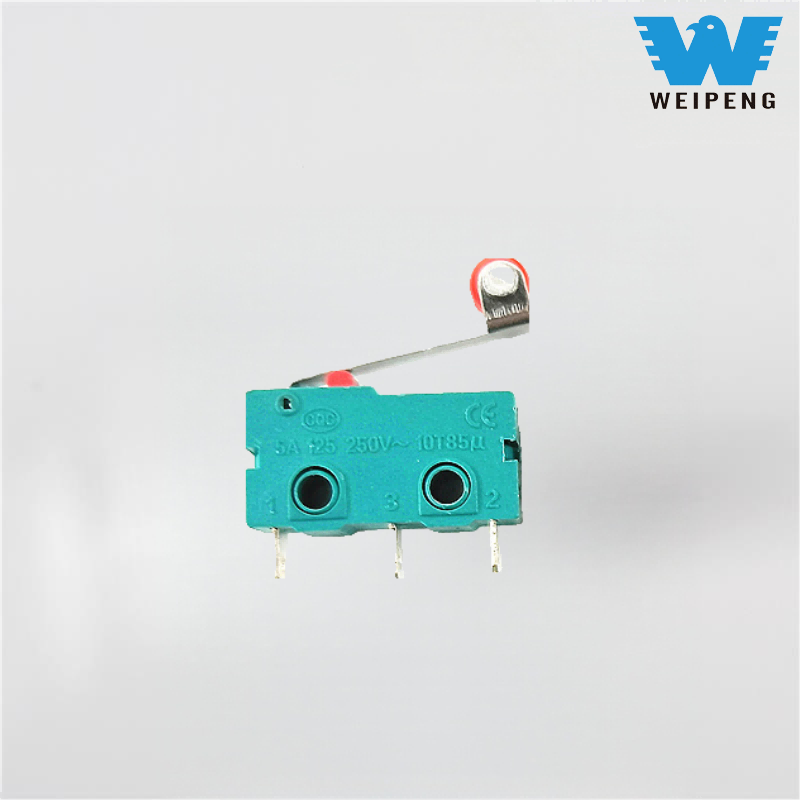 Kolmijalkainen vipurulla-mikrokytkin