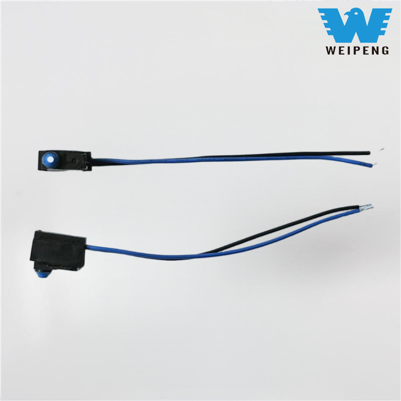 Vedenpitävä Pin-Type Push Button Mikrokytkin johdoilla