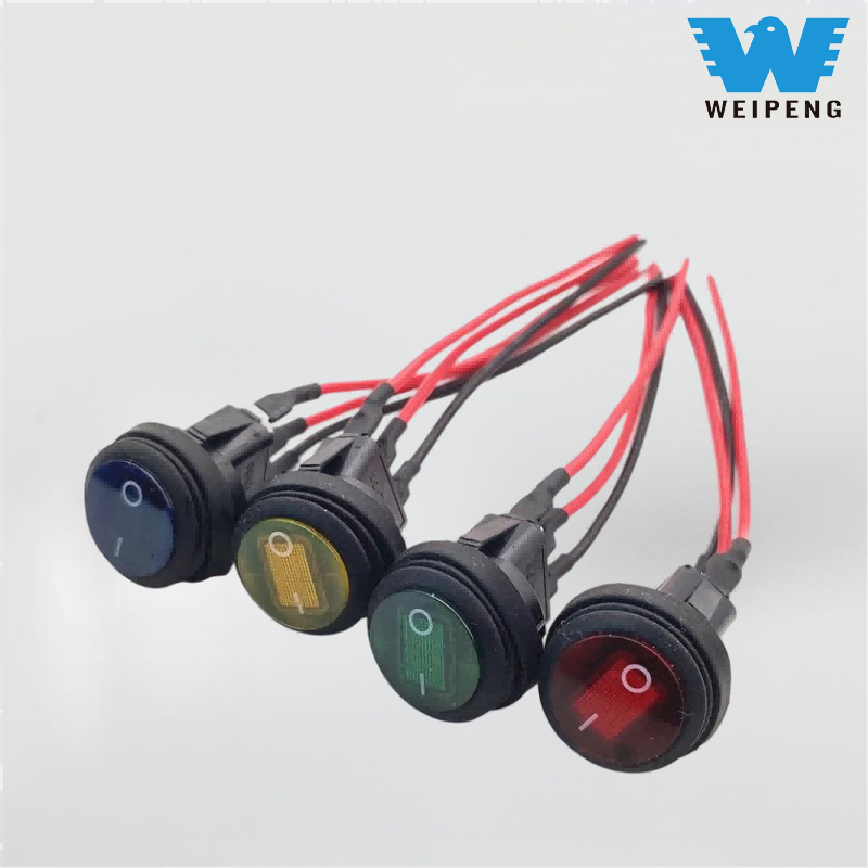 Weipengin pyöreä vedenpitävä venekytkin johdolla